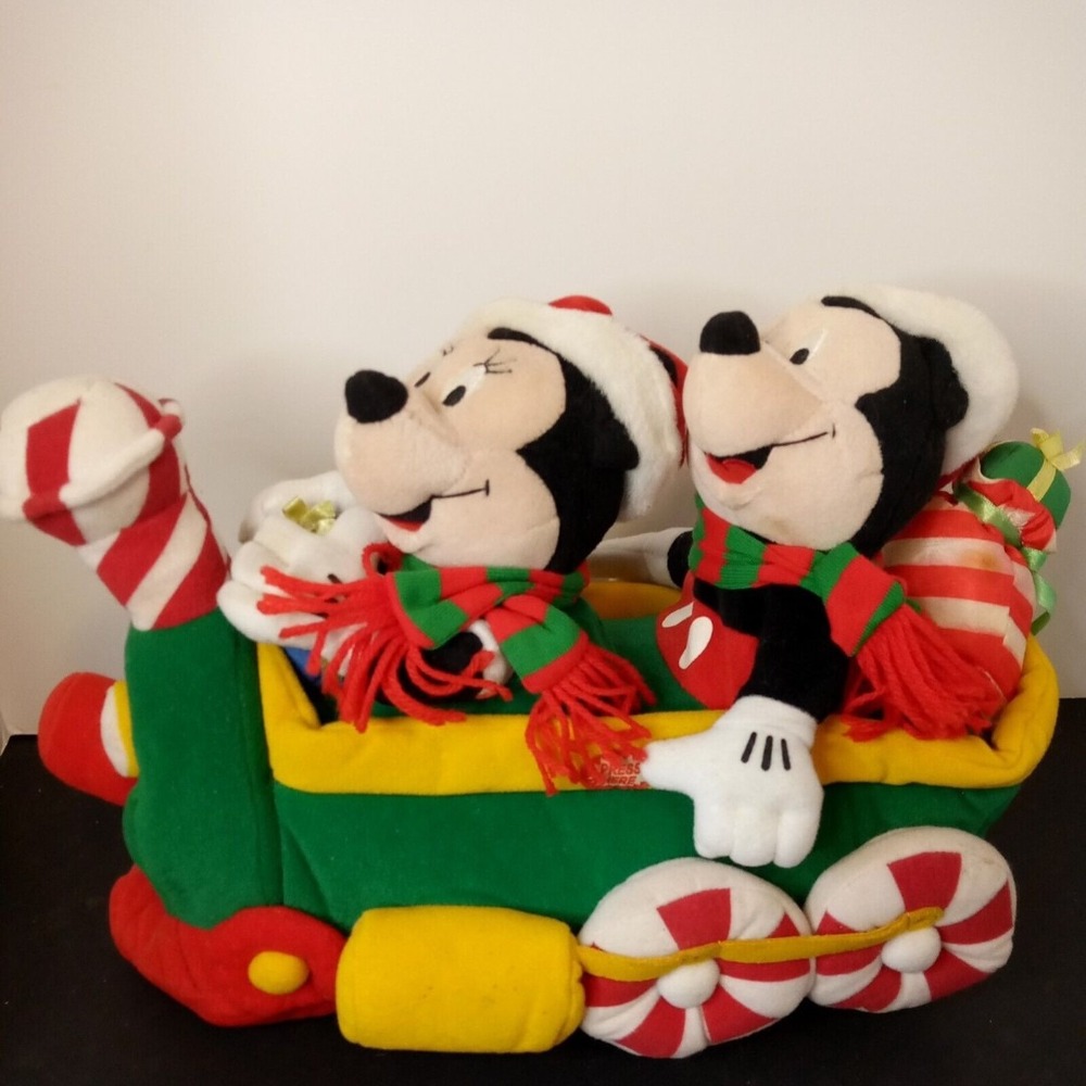 MICKEY & MINNIE MOUSE PLUSH Non Singing DISNEY CHRISTMAS TRAIN 2000 Doesn't Work